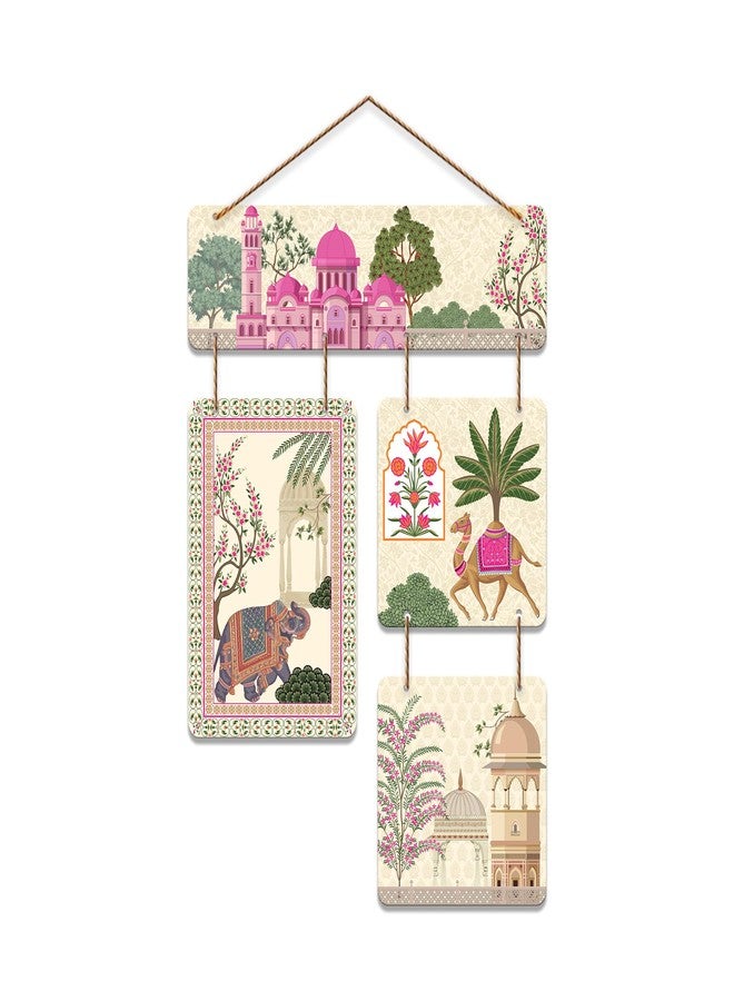 Artvibes Royal Fort And Rides Moder Art Decorative Wall Art MDF Wooden Wall Hanger for Home | Room Decoration | Handcrafted Art | Aesthetic Wooden Decor | Artworks Hangings | Ideal Gifts (WH_6533N) - Image 1